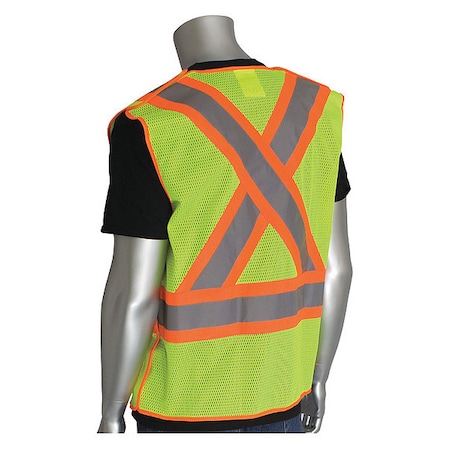 Pip Ansi Class 2/Csa Z96 Mesh Breakaway Vest 302-0211-LY/2X