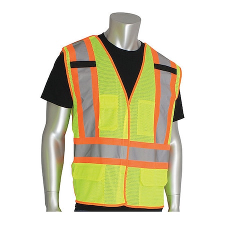 Pip Ansi Class 2/Csa Z96 Mesh Breakaway Vest 302-0211-LY/L