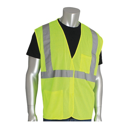 Pip Class 2, Mesh Vest, Hook And Loop Closure 302-0702-LY/XL