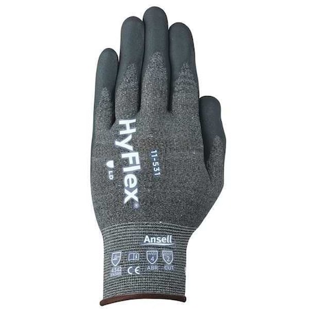 Ansell Cut Resistant Coated Gloves, Cut Level A2 , Nitrile , Rough , 10 1 PR 11-531VP