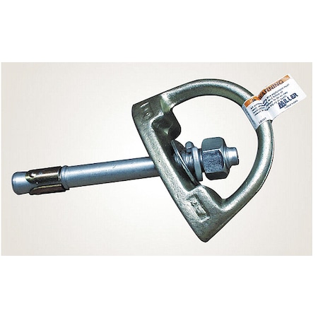 Honeywell Miller D-Bolt Anchor, 4 in Length, 400 lb Weigth Capacity, Steel Anchor, Swivel D-Ring 417/