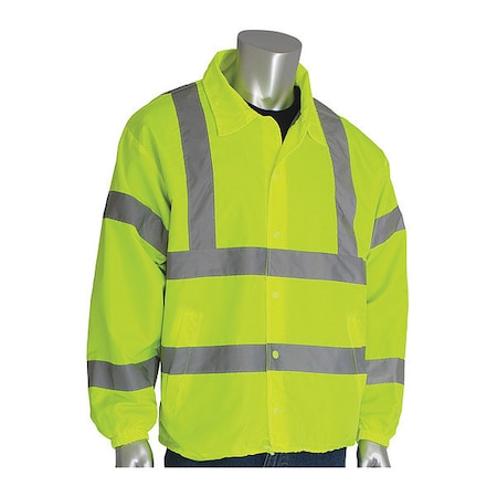 Pip Windbreaker, 100% Polyester, Hi-Viz Lime Yellow, L 333-WBLY-LG