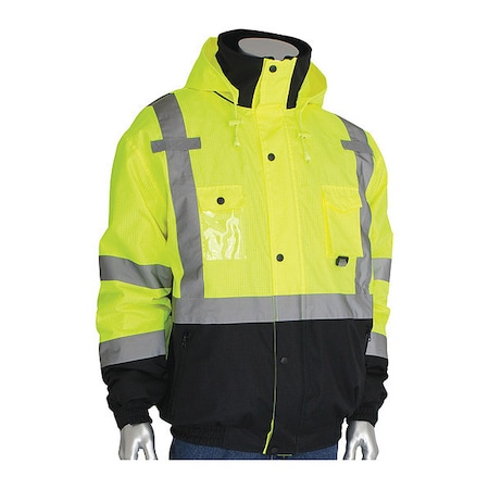 Pip Jacket With Black Trim Body And Cuffs, 100% Polyester 300D Oxford with PU Coating, M 333-1770-LY/M