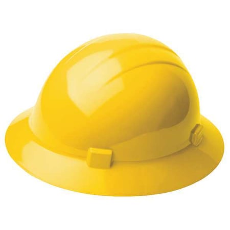 Deltaplus Hard Hat, Americana, Polyethylene, 4 Point Ratchet, Type 1, Class E, Yellow WEL19222YE