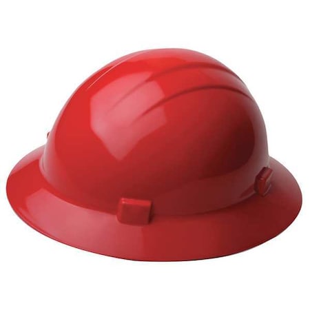 Deltaplus Hard Hat, Americana, Polyethylene, 4 Point Ratchet, Type 1, Class E, Red WEL19224RE