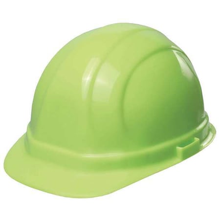 Deltaplus Hard Hat, Omega II, Polyethylene, 6 Point Pinlock, Type 1, Class E, Hi-Vis Lime WEL19130HL