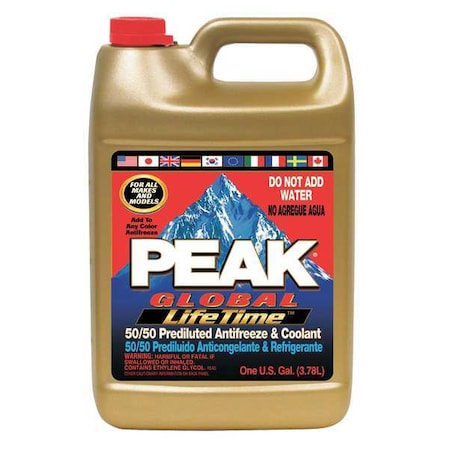 Peak Antifreeze Coolant, 1 gal., 50/50 PXAB53