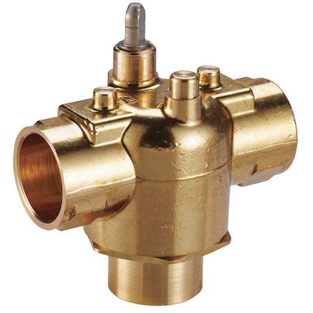 Johnson Controls Valve, 3 Way, High Temp, On/Off, Sweat 1/2 JS3213