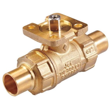 Johnson Controls Ball Valve, 2 Way, SS Trim, Sweat 3/4 VG1275BN