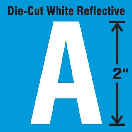 Stranco LetterLabel, Vinyl, 2inH, 1-1/4inW, PK5 DWR-2-A-5
