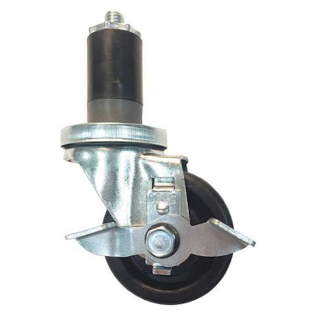 Cretors Caster Swivel, w/BreakStem, 1-1/2in, BLK3in 12883