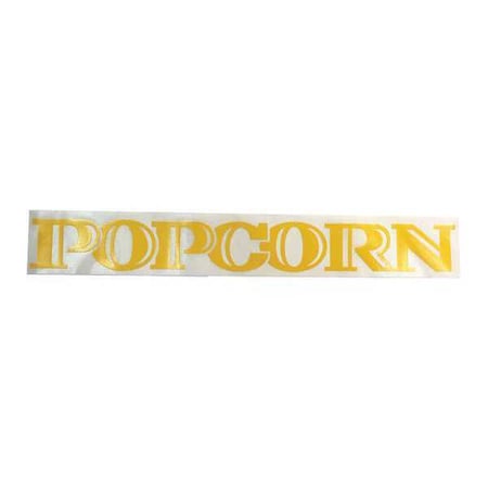 Cretors Decal Popcorn, Red Top, Yellow Letters 2414
