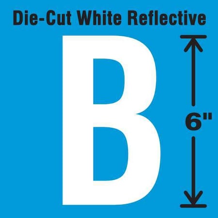 Stranco Letter Label, Vinyl, 6 in H, 2-3/4 in W DWR-6-B-EA