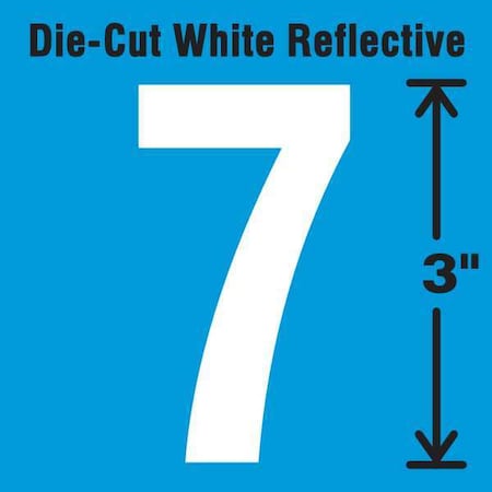 Stranco Number Label, Vinyl, 3 in H, 1-3/4 in W, PK5 DWR-3-7-5