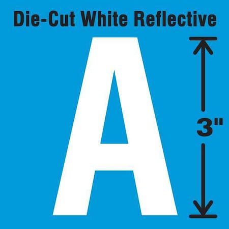 Stranco LetterLabel, Vinyl, 3inH, 1-3/4inW, PK5 DWR-3-A-5
