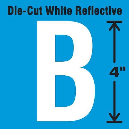 Stranco LetterLabel, Vinyl, 4inH, 2-1/2inW, PK5 DWR-4-B-5