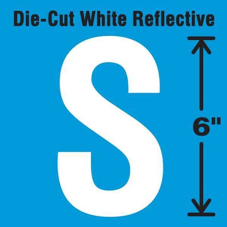 Stranco Letter Label, Vinyl, 6 in H, 2-3/4 in W DWR-6-S-EA