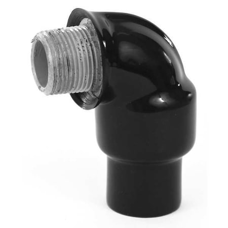 Calbond RMC 90 Deg Elbow, 3/4 in, Threaded, Malleable Iron, PVC Coated, Black PV0700EL296