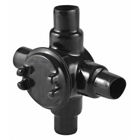 Calbond Conduit Box Junction Box, 3/4 in, PVC, PVC Coated, Black PV0700GUAX24