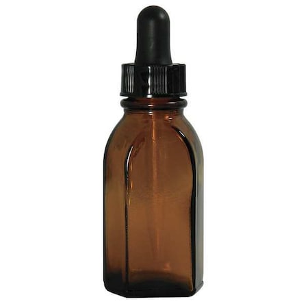 Qorpak Dropper Bottle, 1 oz., Amber, Oval, PK72 GLA-00904