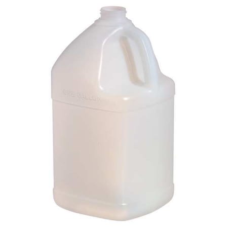 Zoro Select Jug, 3.84 L Capacity - mL, 1 gal Capacity - oz, Screw On Closure, HDPE, Blow Molded Handle, White PLA-03230