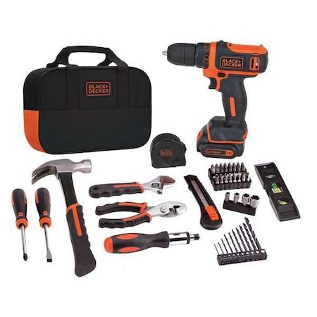 Black & Decker 12V MAX* Lithium Ion Drill/Driver + 59 Piece Project Kit BDCDD12PK