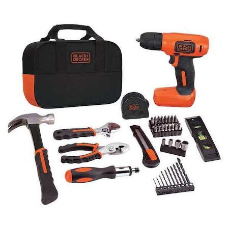 Black & Decker 8V MAX* Cordless Lithium Drill Project Kit BDCD8PK