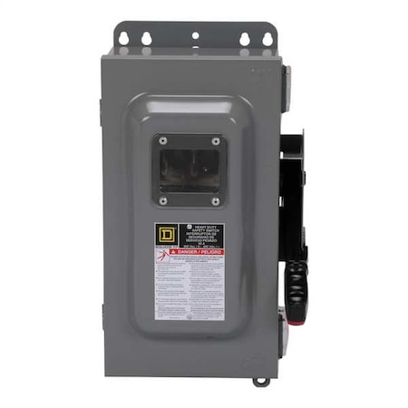 Square D Fusible Safety Switch, Heavy Duty, 600V AC, 3PST, 60 A, NEMA 12 H362AWKVW