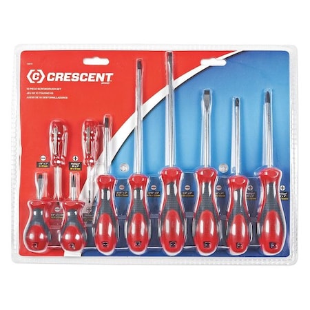 CRESCENT 12 Pc. Phillips®/Slotted Acetate Screwdriver Set CPS12PCSET