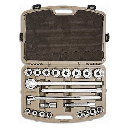 Crescent 21 Piece 3/4" Drive 12 Point Standard SAE Mechanics Tool Set CTK21SAEN