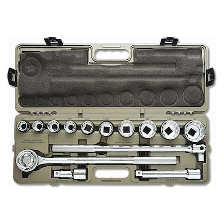 Crescent 14 Piece 3/4" Drive 12 Point Standard SAE Mechanics Tool Set CTK14SAEN