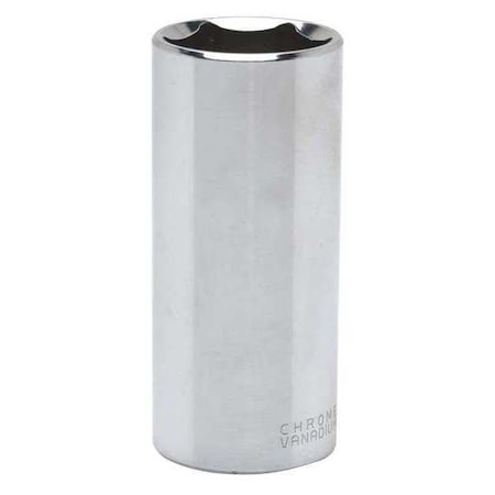 Crescent 1/2" Drive, 18mm Metric Socket, 6 Points, Drive 6pt Deep, Metric, 1/2in, 18mm CDDS77N