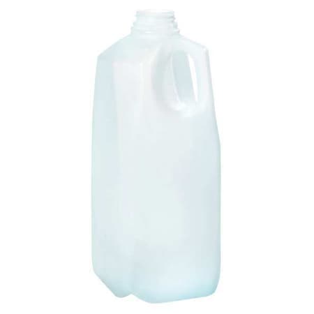 Zoro Select Jug, 1.92 L Capacity - mL, 64 fl oz Capacity - oz, Screw On Closure, HDPE, No Handle Handle, White PLA-07608