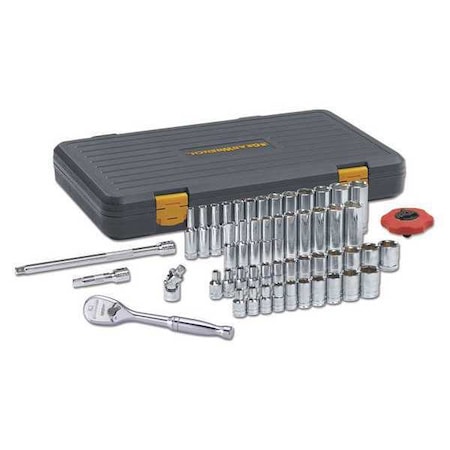 Gearwrench 51 Piece 1/4" Drive 6 Point 120XP Standard & Deep SAE/Metric Mechanics Tool Set 80300P