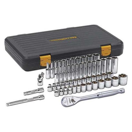 Gearwrench 56 Piece 3/8" Drive 6 Point 120XP Standard & Deep SAE/Metric Mechanics Tool Set 80550P