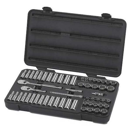 Gearwrench 57 Piece 3/8" Drive 12 Point Standard & Deep SAE/Metric Mechanics Tool Set 80551