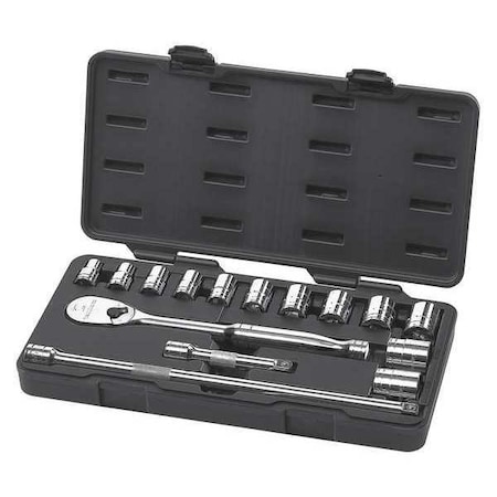 Gearwrench 15 Piece 1/2" Drive 6 Point Standard SAE Mechanics Tool Set 80706