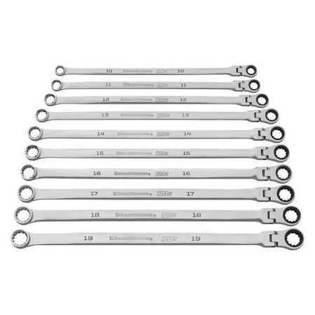 Gearwrench 10 Piece 120XP Universal Spline XL Flex Head GearBox Ratcheting Metric Wrench Set 86126