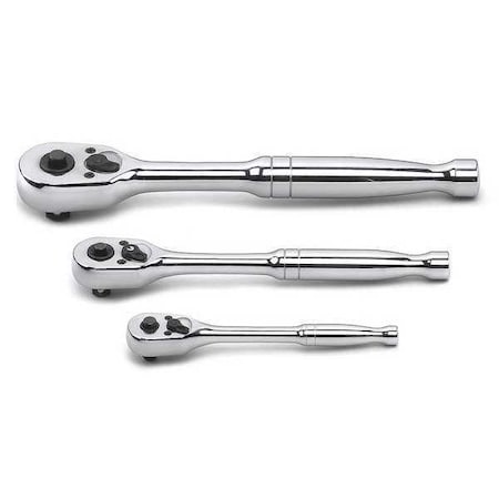 Gearwrench 1/4", 3/8", 1/2" Drive 45 Tooth Quick Release Ratchet Set, 3 pcs 81310