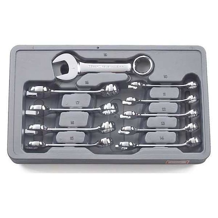 Gearwrench 10 Piece 12 Point Stubby Combination Metric Wrench Set 81904
