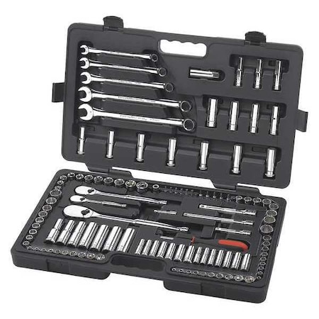 Gearwrench 118 Piece 1/4", 3/8" & 1/2" Drive 6 & 12 Point Standard & Deep SAE/Metric Mechanics Tool Set 83001D