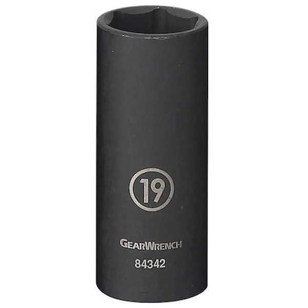 Gearwrench 3/8" Drive 6 Point Deep Impact Metric Socket 22mm 84344N