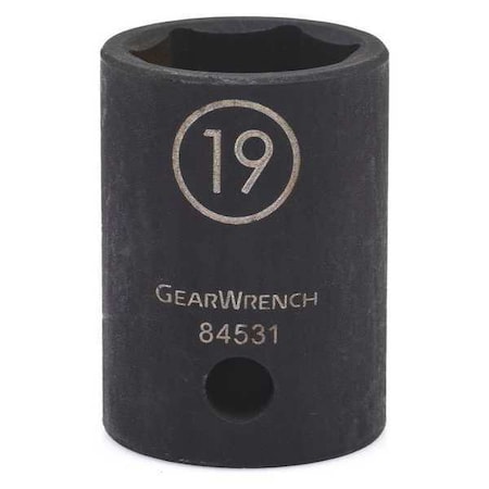 Gearwrench 1/2" Drive 6 Point Standard Impact Metric Socket 22mm 84534N