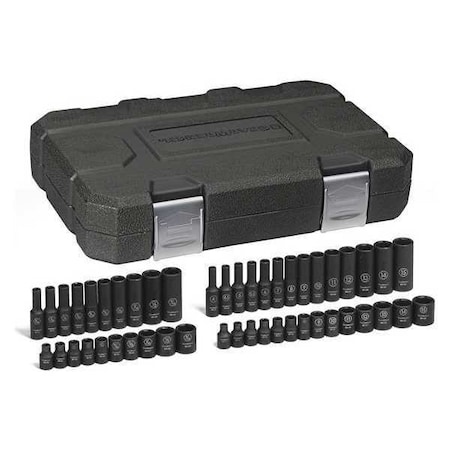 Gearwrench 48 Piece 1/4" Drive 6 Point Standard & Deep Impact SAE/Metric Socket Set 84902