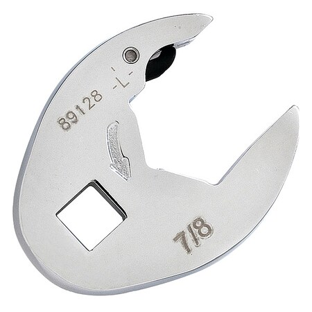 Gearwrench 3/8" Drive, SAE Dr Ratcheting Crowfoot Wrench, 3/8, 7/8in Ratcheting Open End, Full Polish Chrome 89128