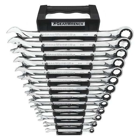 Gearwrench 13 Piece 72-Tooth 12 Point XL Ratcheting Combination SAE Wrench Set 85199