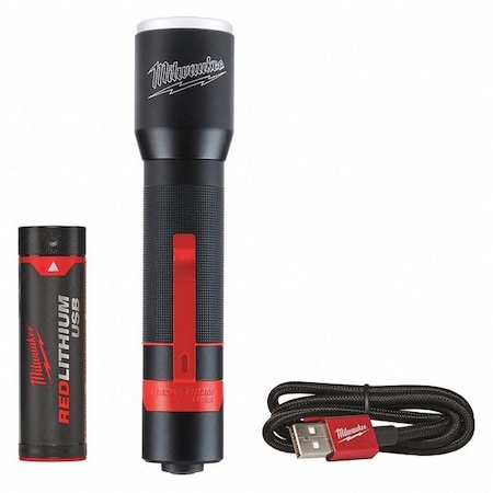 Milwaukee Tool Rechargeable Flashlight, LED Red 2110-21