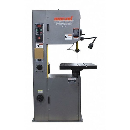 Marvel Band Saw, 20" x 12" Rectangle, 12" Round, 12 in Square, 230V AC V, 3 hp HP S-20V