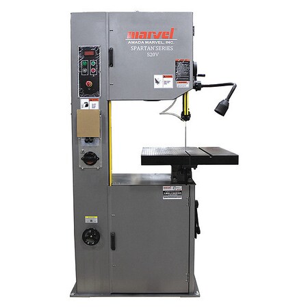 Marvel Band Saw, 20" x 12" Rectangle, 12" Round, 12 in Square, 230V AC V, 3 hp HP S-20V