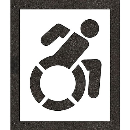 Rae Pavement Stencil, Symbol, Handicap - ADA, 39 in Character Height, Not Applicable Font, White STL-116-33901